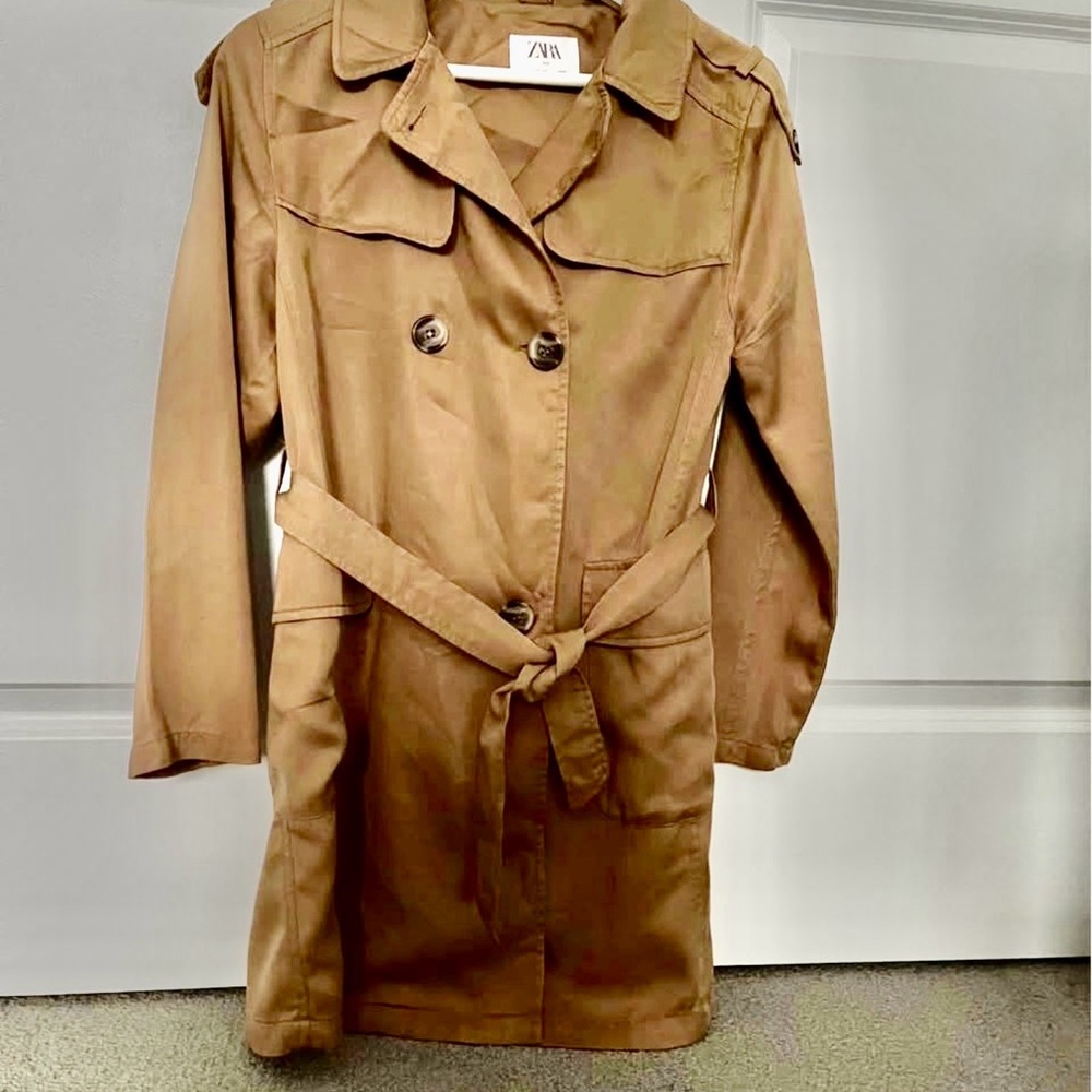 ZARA Camel Trench Coat with Belt